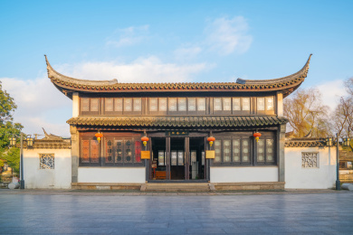 中国江苏省苏州昆山市千灯古镇风光