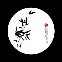 中国古典 竹子 君子 墨迹 水墨 手绘 中国画 矢量 标志logo素材