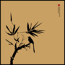 中国古典 竹子 君子 墨迹 鸟雀水墨 手绘 中国画 矢量 标志logo素材