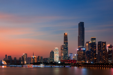 广州珠江新城的入夜