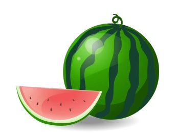 卡通西瓜 矢量图watermelon