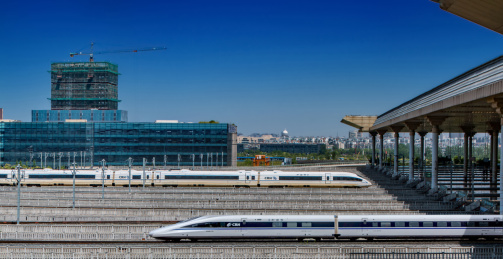 江苏省南京市高铁动车南站建筑景观