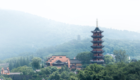 江苏省南京市鸡笼山鸡鸣寺禅院古建筑景观