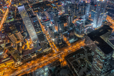 北京东三环CBD夜景