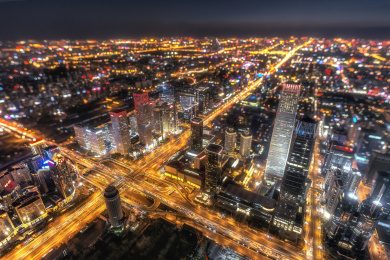 北京天际线国贸CBD全景图