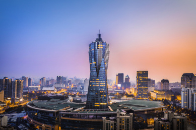 西湖文化广场华灯初上