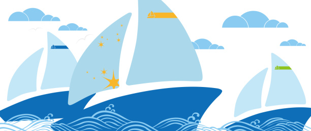 帆船插画