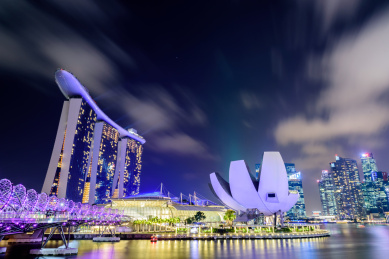 新加坡滨海湾夜景