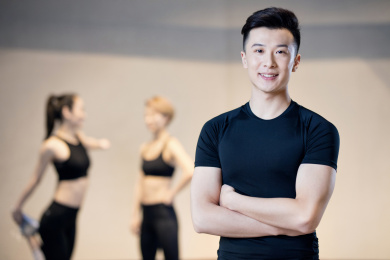 健身房男教练肖像