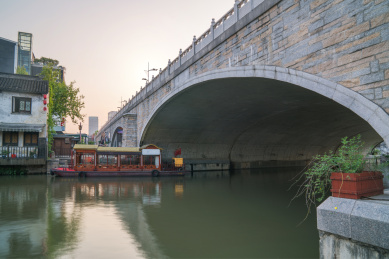 中国江苏省无锡市古运河风光带