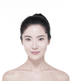 年轻女人局部肖像