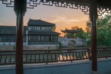 中国江南地区古镇风光和旅游