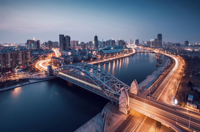 天津国泰桥夜色