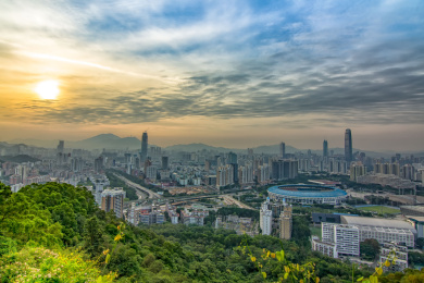 深圳笔架山日出
