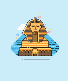 狮身人面像卡通插画