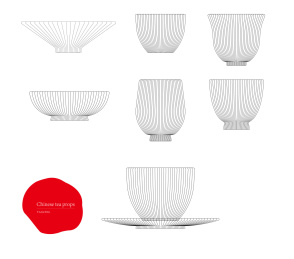 品茗杯茶杯矢量