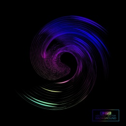 曲线组成螺旋发光抽象背景