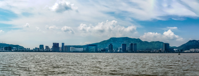 浙江省舟山市沈家门海湾都市建筑景观
