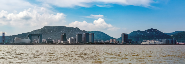 浙江省舟山市沈家门海湾都市建筑景观