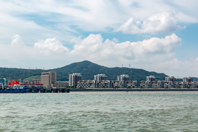 浙江省舟山市沈家门海湾都市建筑景观