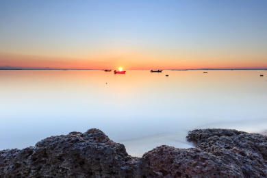 厦门观音山沙滩日出