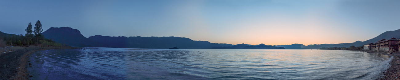 中国云南省丽江市宁蒗县泸沽湖自然景观