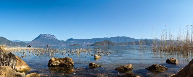 中国云南省丽江市宁蒗县泸沽湖自然景观