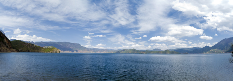 中国云南省丽江市宁蒗县泸沽湖自然景观