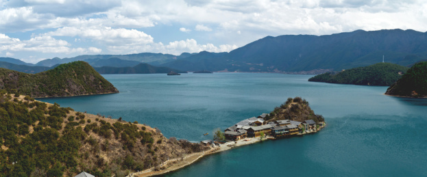 中国云南省丽江市宁蒗县泸沽湖自然景观