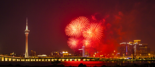 澳门烟花节看澳门夜景