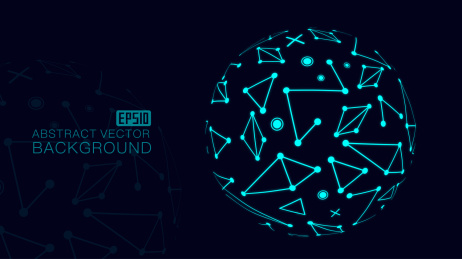 点线连接的科技矢量背景