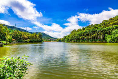 银湖水库 公园 有湖有山