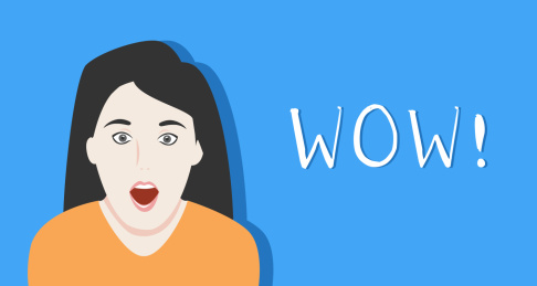 女人惊讶表情矢量素材人物插画素材