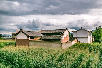 云南省大理州巍山县彝族山寨建筑景观