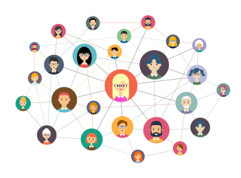 男女头像  插画 