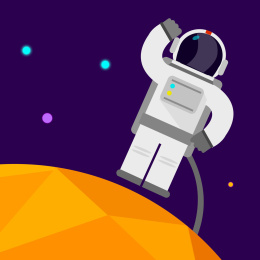 登月 宇宙 宇航员 月球 矢量图 卡通