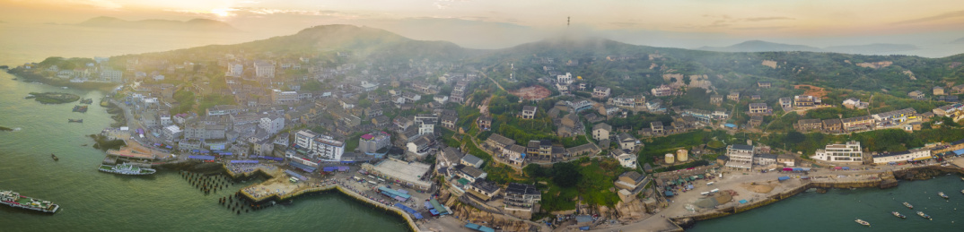 航拍东极岛全景