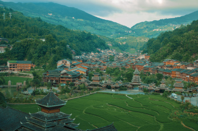 肇兴侗寨全景  从江