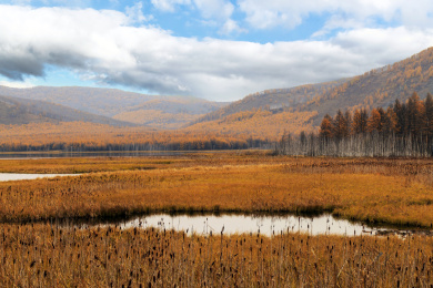 阿尔山天池秋天景色