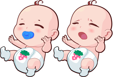 分层卡通婴儿绘画