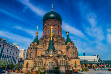 黑龙江省哈尔滨市索菲亚教堂建筑景观