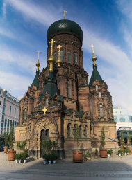 黑龙江省哈尔滨市索菲亚教堂建筑景观