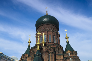 黑龙江省哈尔滨市索菲亚教堂建筑景观