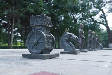 中国象棋兵马俑雕塑景观