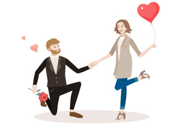 情人节矢量插画系列