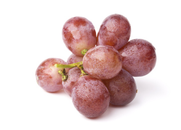 一小串红色的提子,葡萄