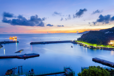 夏天大海海岛礁石