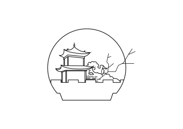 建筑概念插画，薄线的平面设计矢量