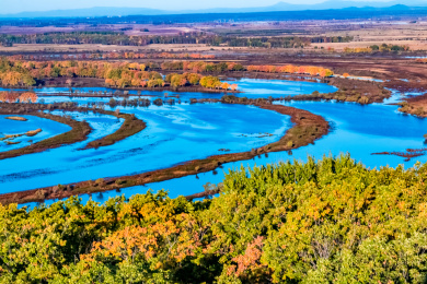 黑龙江省饶河县乌苏里江珍宝岛湿地景观