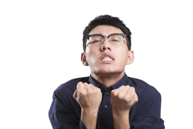 肖像的年轻男子沮丧